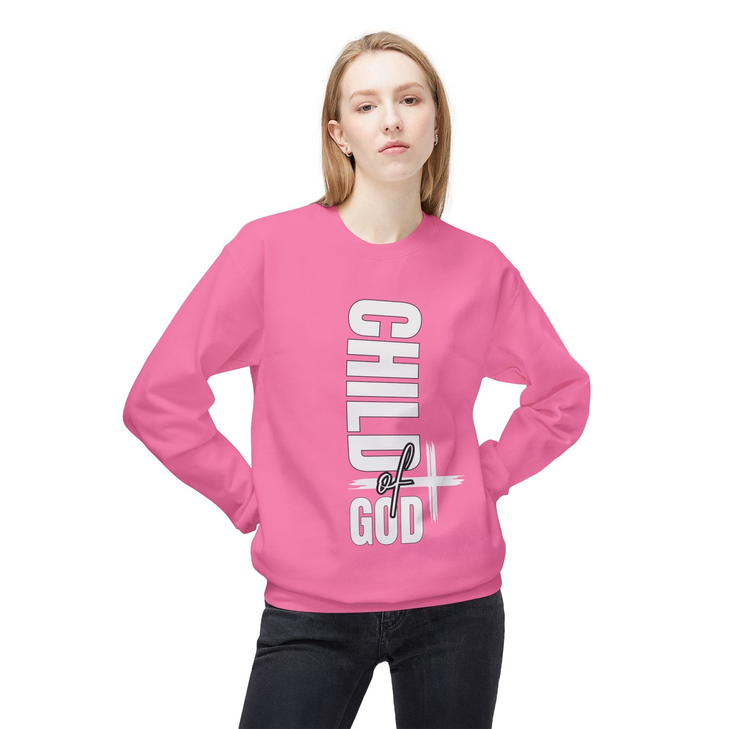 women midweight softstyle fleece crewneck sweatshirt