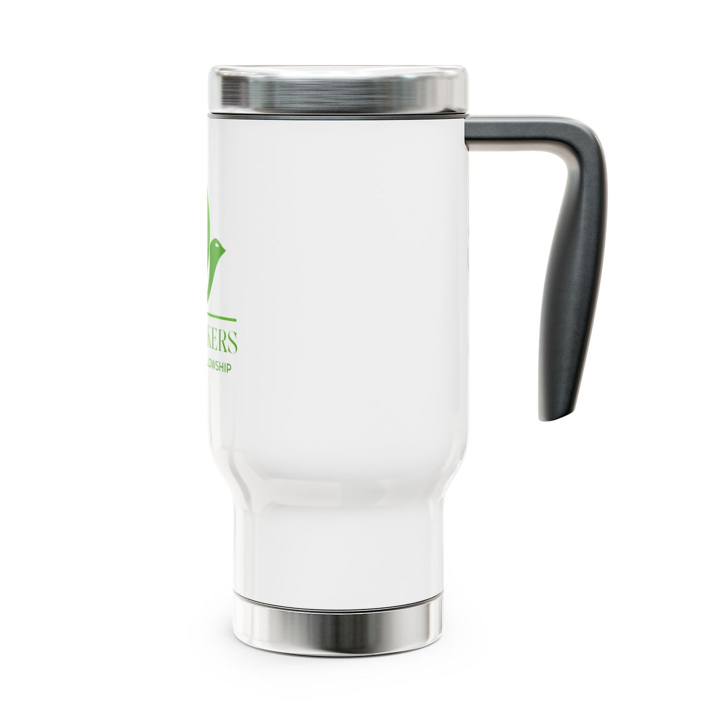 stainless steel travel mug with handle, 14oz