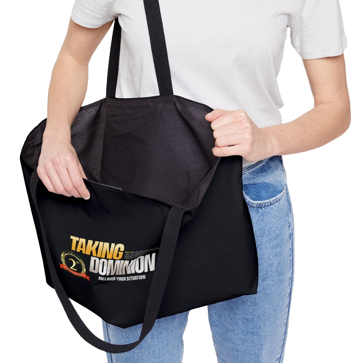 taking dominion tote bag